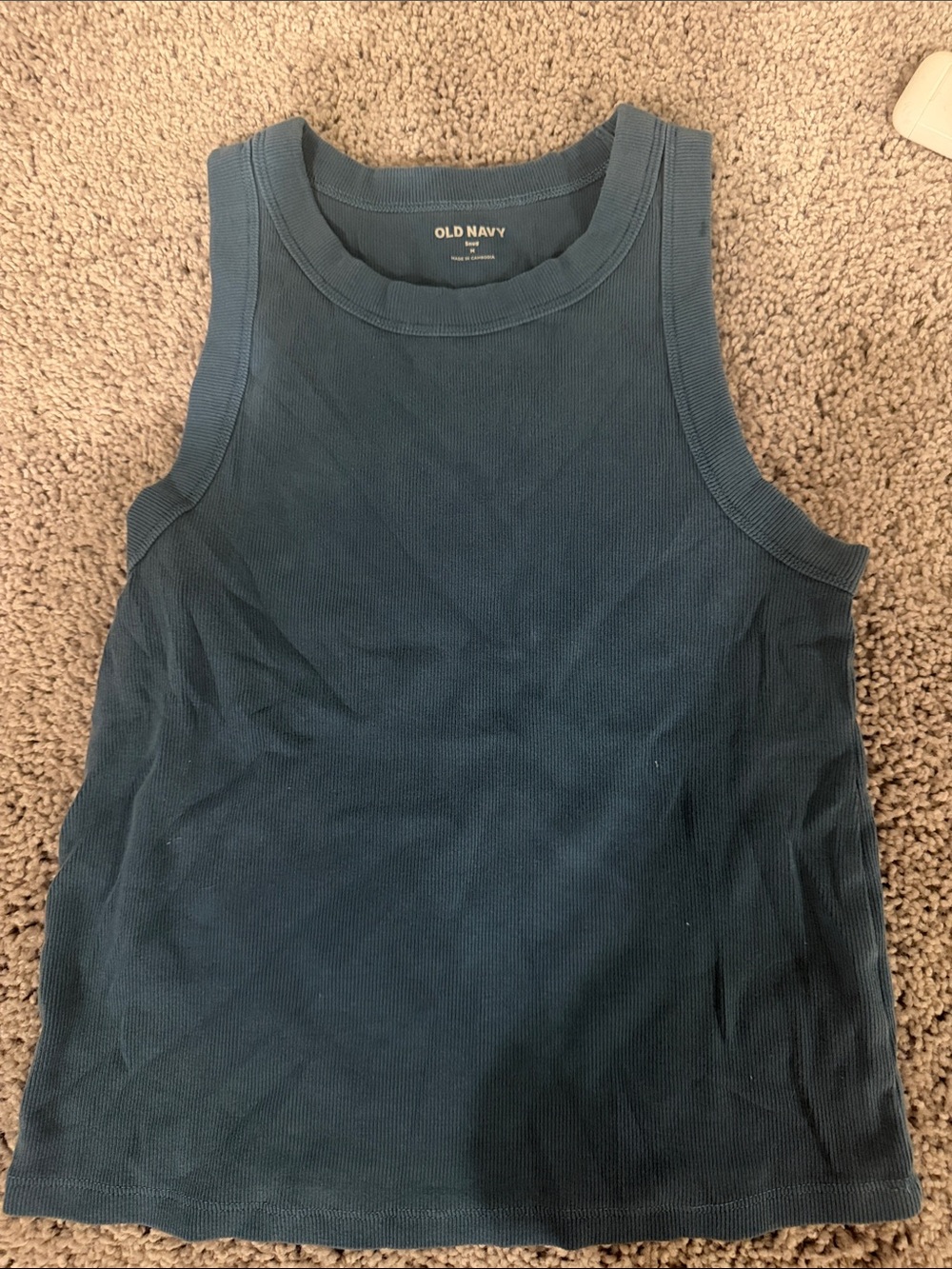 Old Navy Women's Teal Ribbed Sleeveless Tank